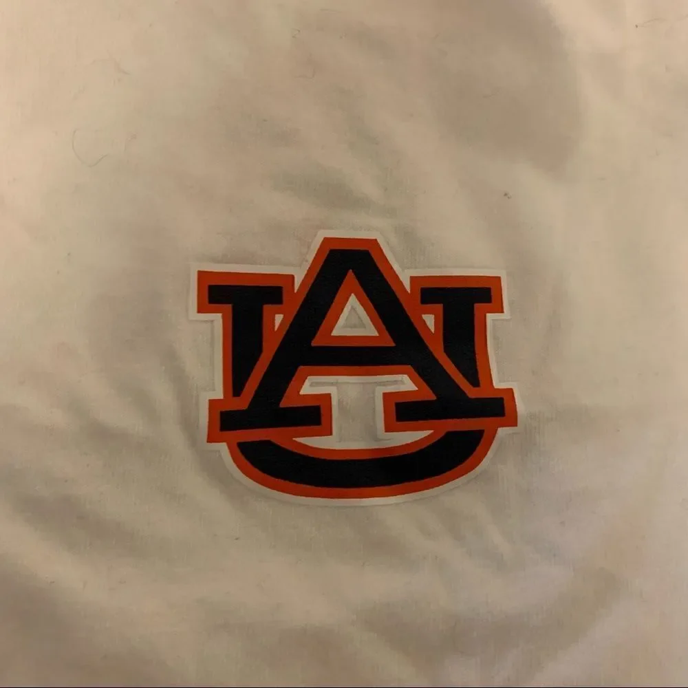 Auburn Tigers Logo White Doggie T-Shirt Sz M